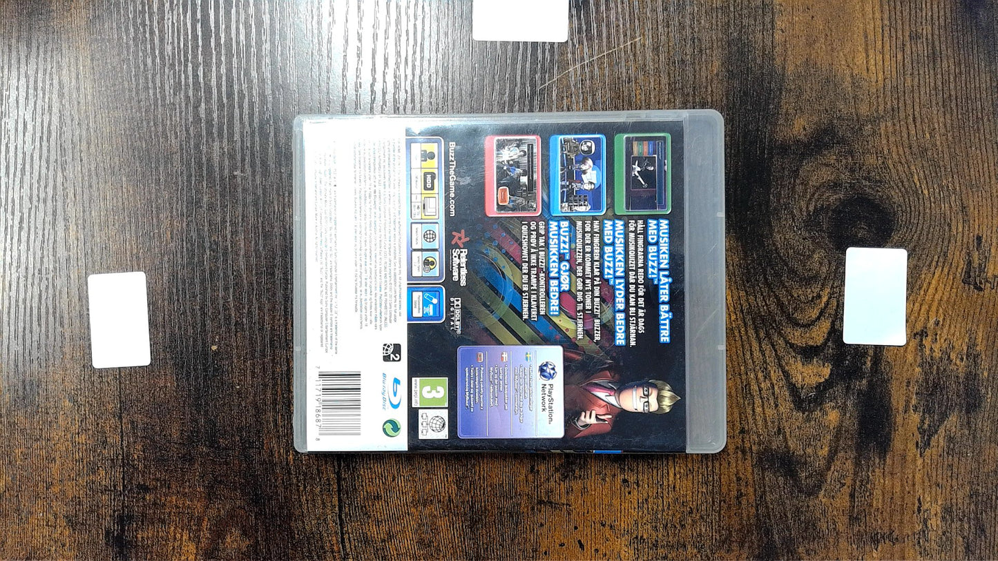 Buzz! The Ultimate Music Quiz PS3 PAL — trasera