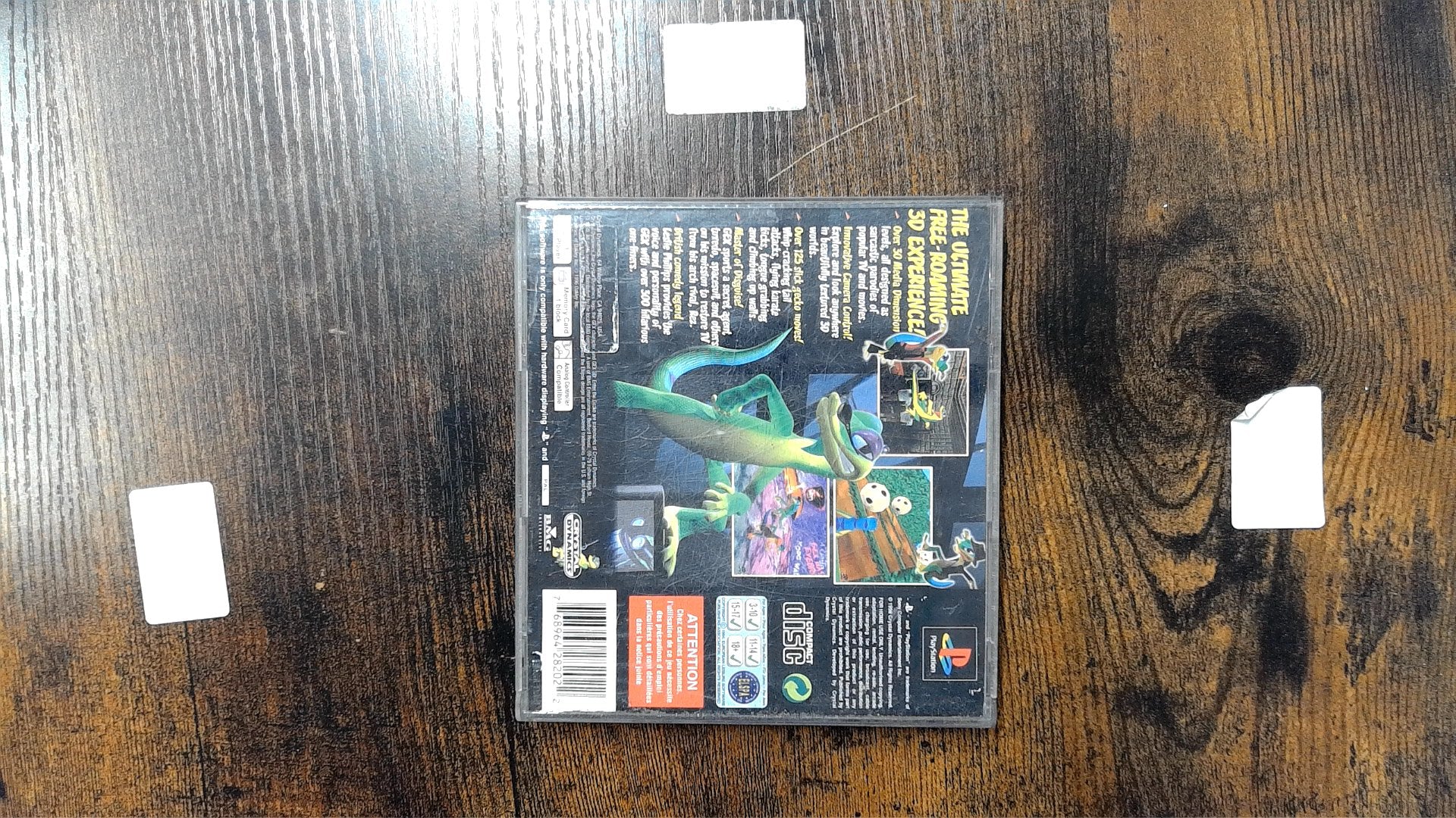 Gex 3D Enter the Gecko PS1 PAL — trasera